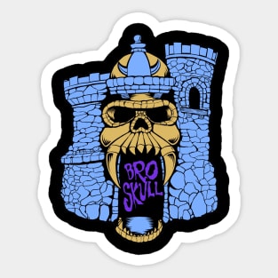 Broskull Logo V.2 Customized Skeletor Colors Castle Sticker